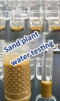 Sand plant water testing