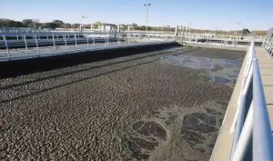 Aerobic tank sludge black