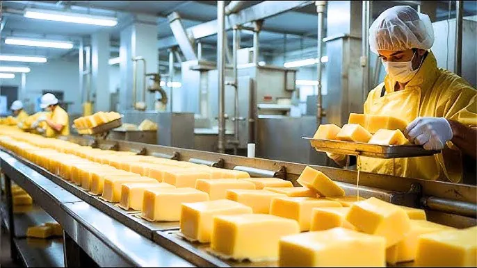 Industrial soap-making vats