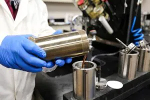 Oilfield mud lab rheology testing