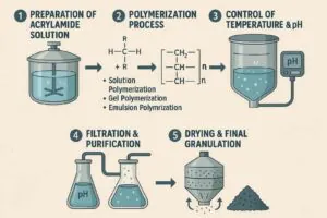 PAM powder and solution preparation process