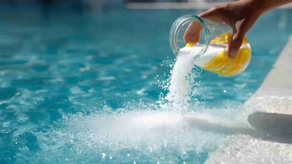 Swimming pool water disinfection