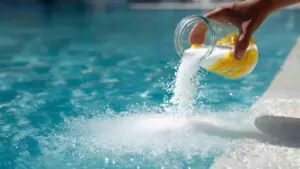 Swimming pool water disinfection
