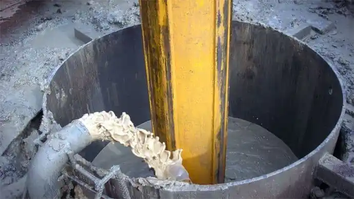 Construction piling slurry