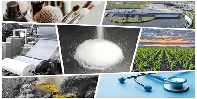 Polyacrylamide powder and industrial application