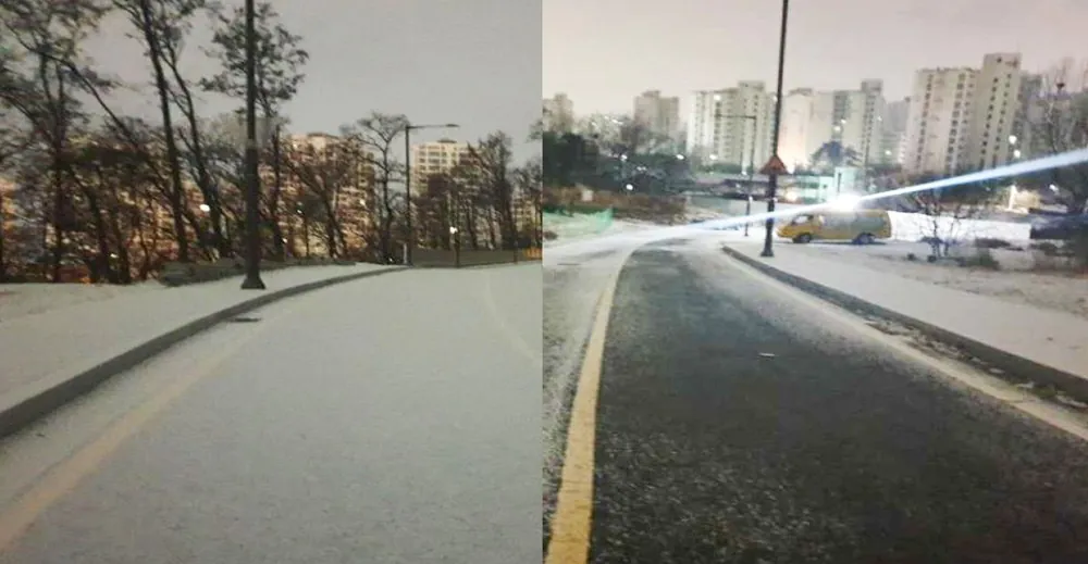 Winter road safety before and after deicing treatment