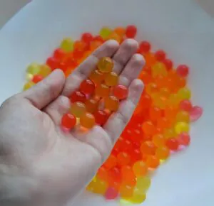 colorful gummies and gel balls
