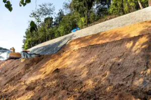 erosion control on construction site slope
